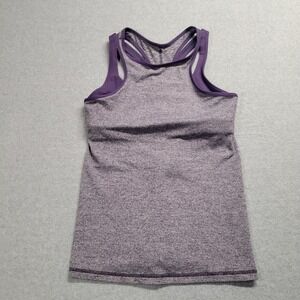 Lululemon Racerback Tank Top Womens 8 Purple Grey Yoga Running Gym Workout Wear